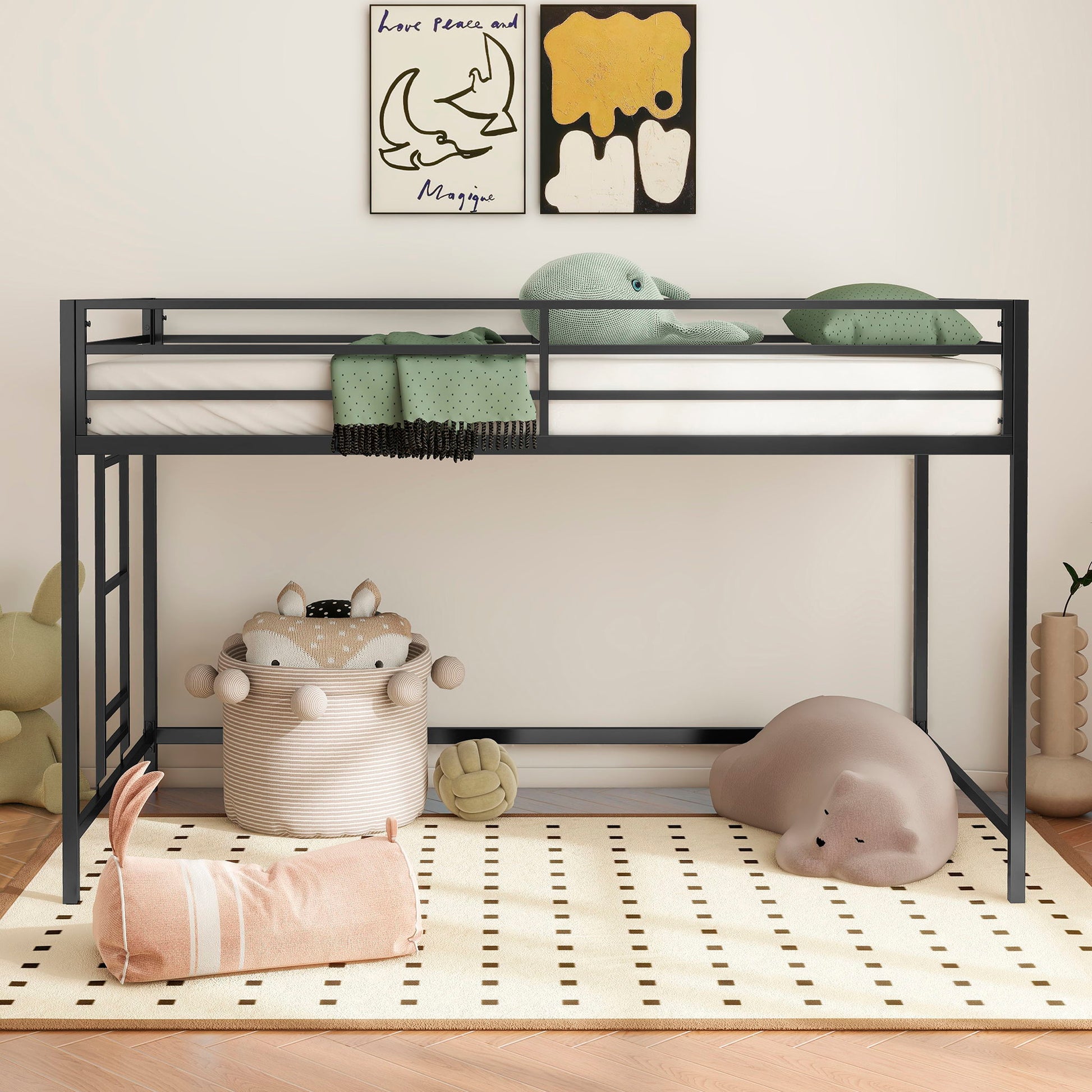 Adam - Twin Loft Bunk - Black - The Sleep Loft - Online Mattress Showroom NYC