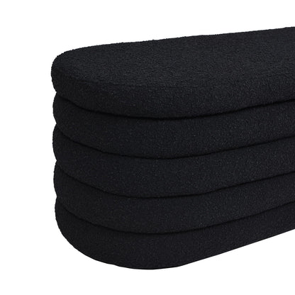 Fuji - Upholstered Oval Storage Bench - The Sleep Loft - Online Mattress Showroom NYC