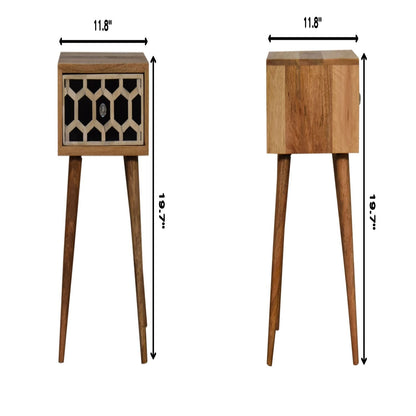 Inlay Bone Inlay Drawer Nightstand - The Sleep Loft - Online Mattress Showroom NYC