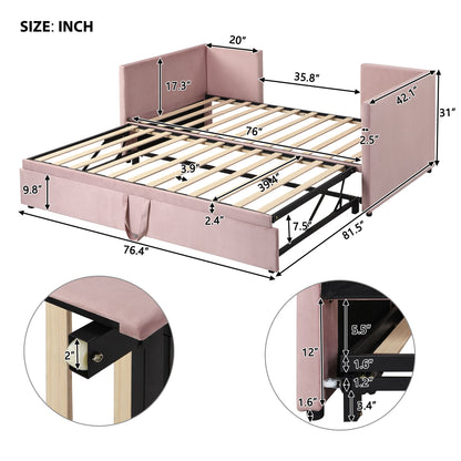 Twin Size Upholstered Daybed With Pop Up Trundle - The Sleep Loft - Online Mattress Showroom NYC