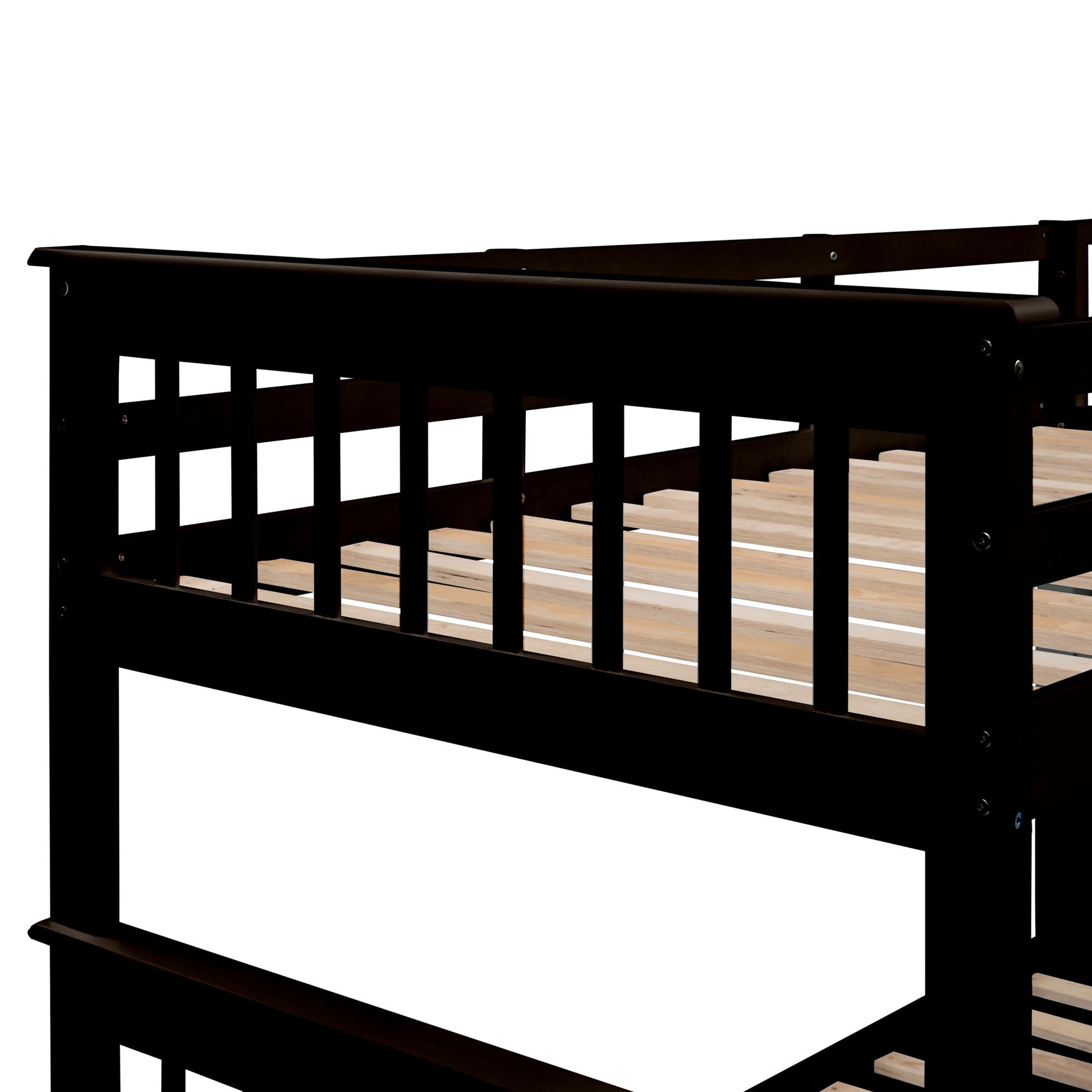 Bunk Bed With Twin Size Trundle, Storage And Guard Rail For Bedroom - The Sleep Loft - Online Mattress Showroom NYC