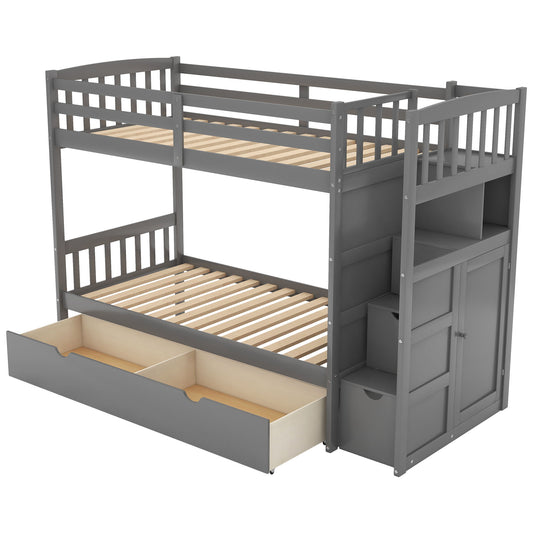 Bunk Bed, Convertible Bottom Bed, Storage Shelves And Drawers - The Sleep Loft - Online Mattress Showroom NYC
