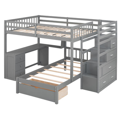 Bunk Bed With Desk, Drawers And Shelves - The Sleep Loft - Online Mattress Showroom NYC