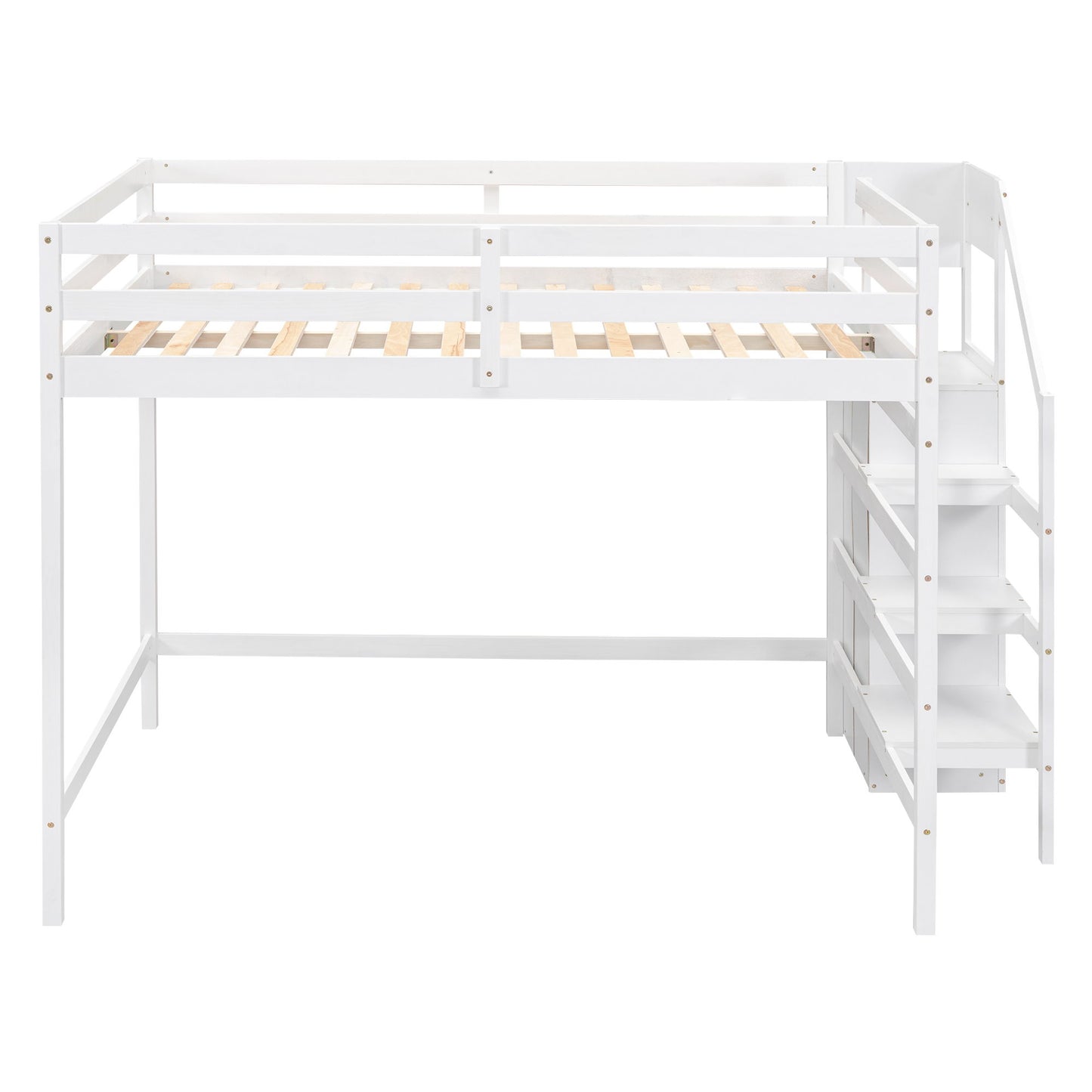 Loft Bed With Built In Storage Wardrobe And Staircase - The Sleep Loft - Online Mattress Showroom NYC