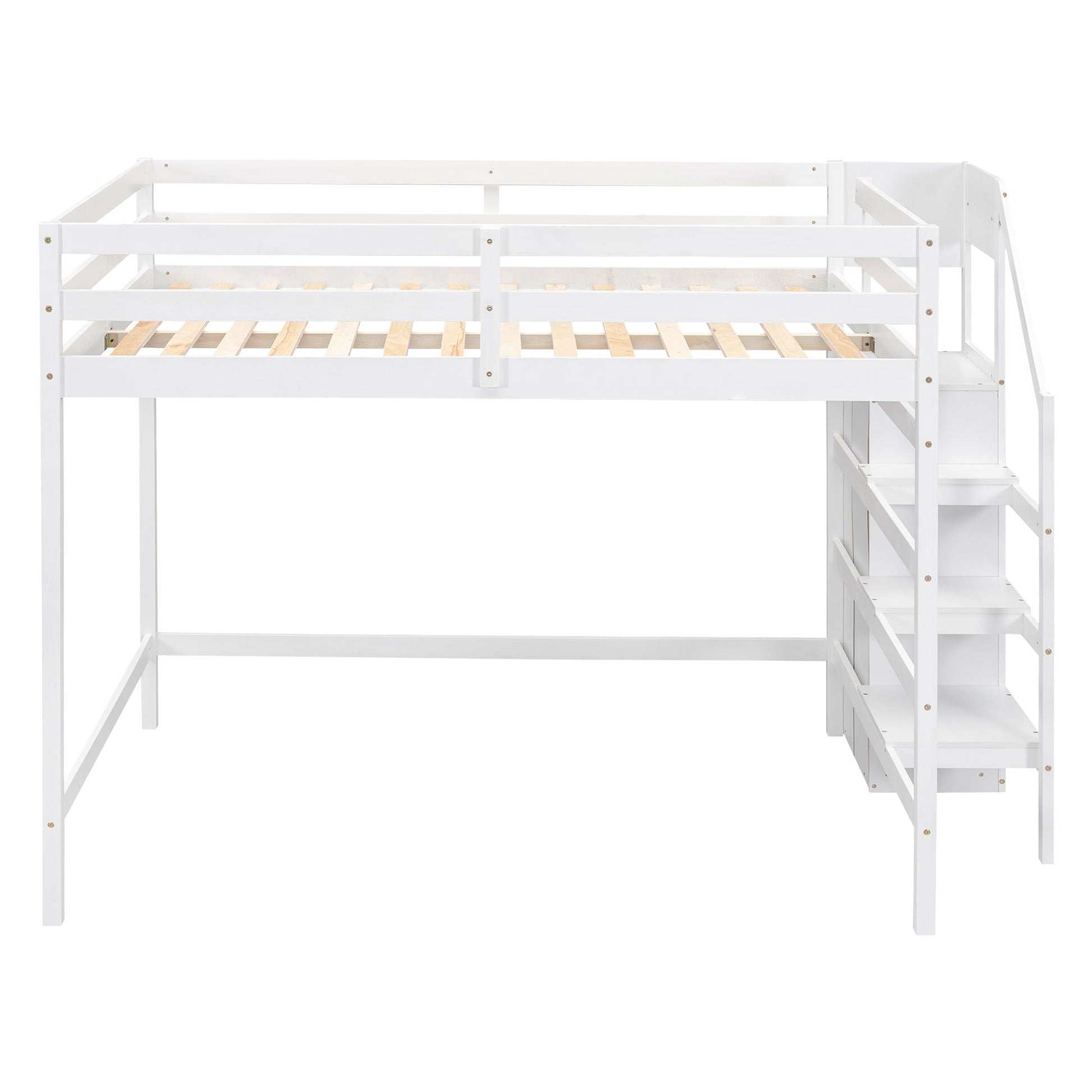 Loft Bed With Built In Storage Wardrobe And Staircase - The Sleep Loft - Online Mattress Showroom NYC