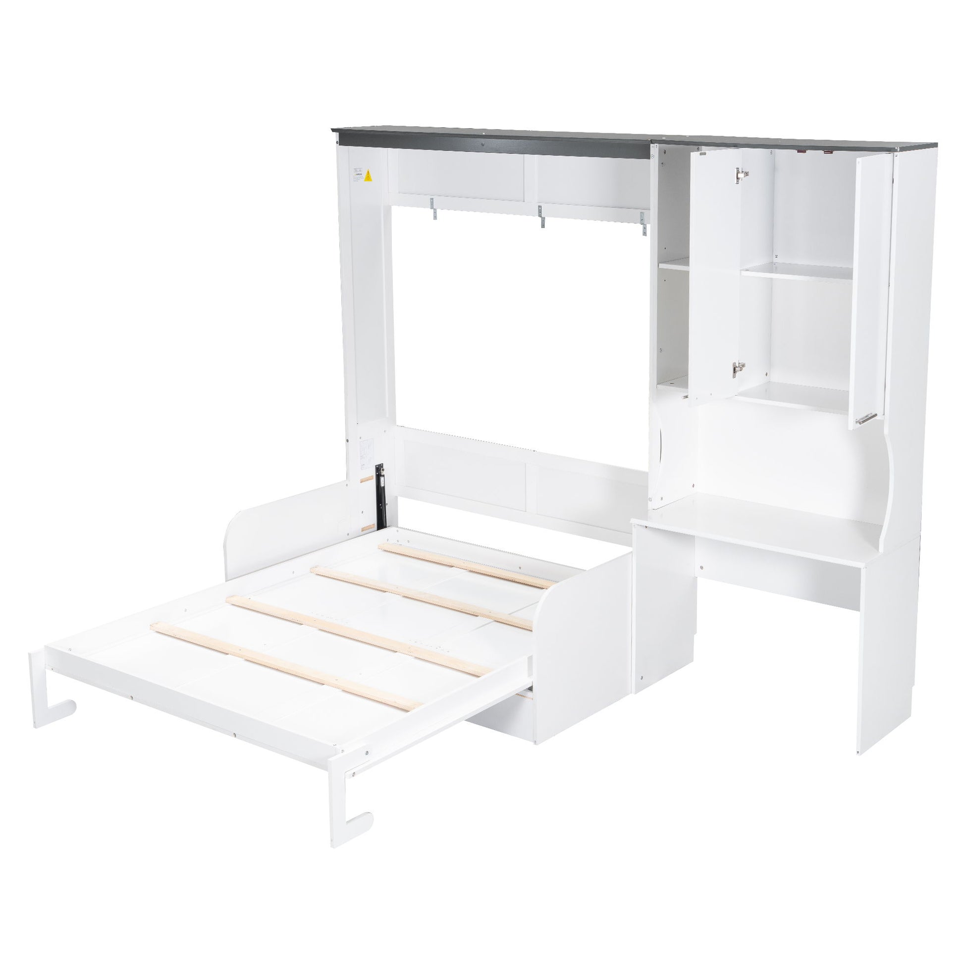 Multi Functional Murphy Bed With Sofa, Desk, And Storage Cabinet, Queen Size - White - The Sleep Loft - Online Mattress Showroom NYC
