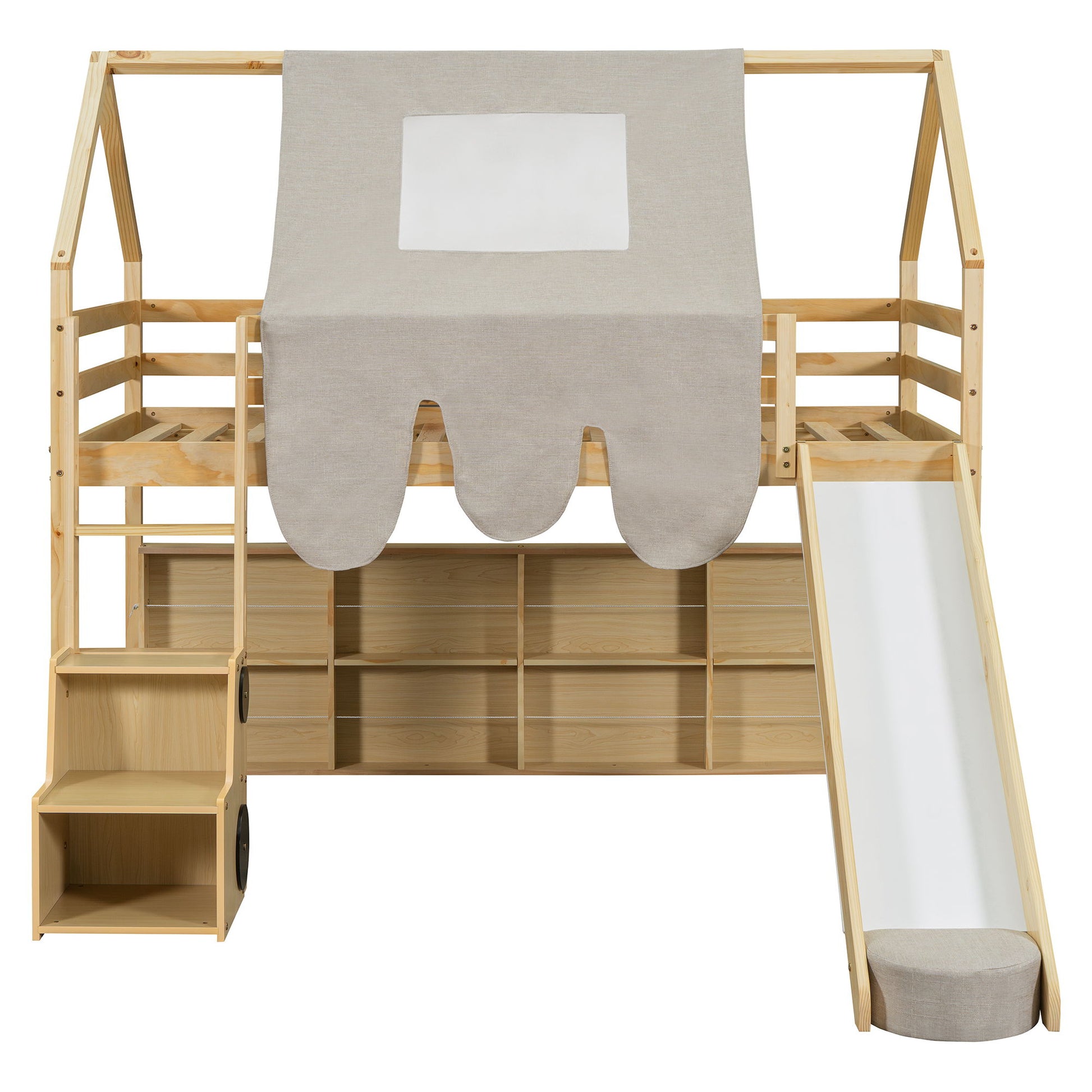 Loft Bed With House Shaped Frame And Tent - The Sleep Loft - Online Mattress Showroom NYC