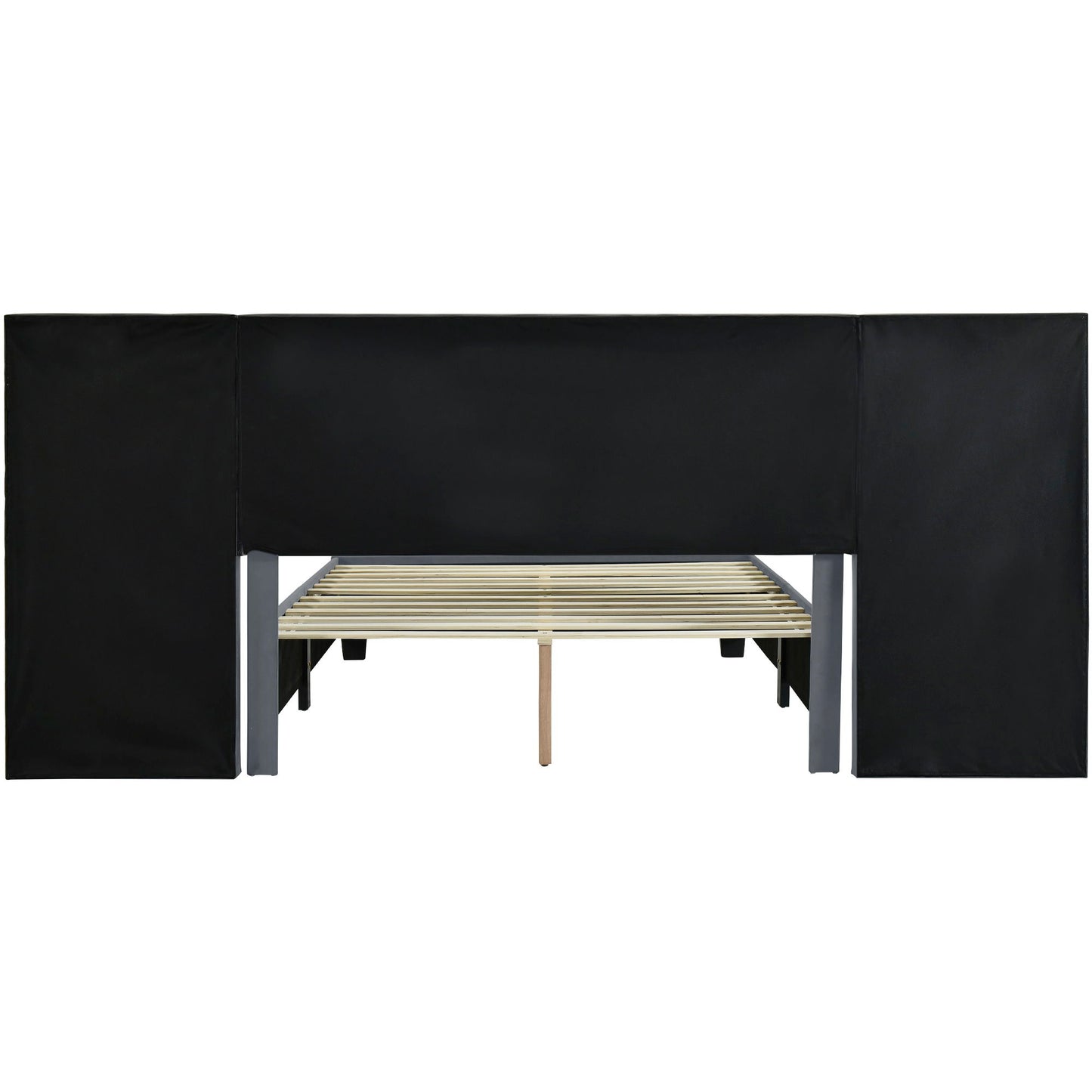 Upholstered Platform Bed With Big Headboard - The Sleep Loft - Online Mattress Showroom NYC