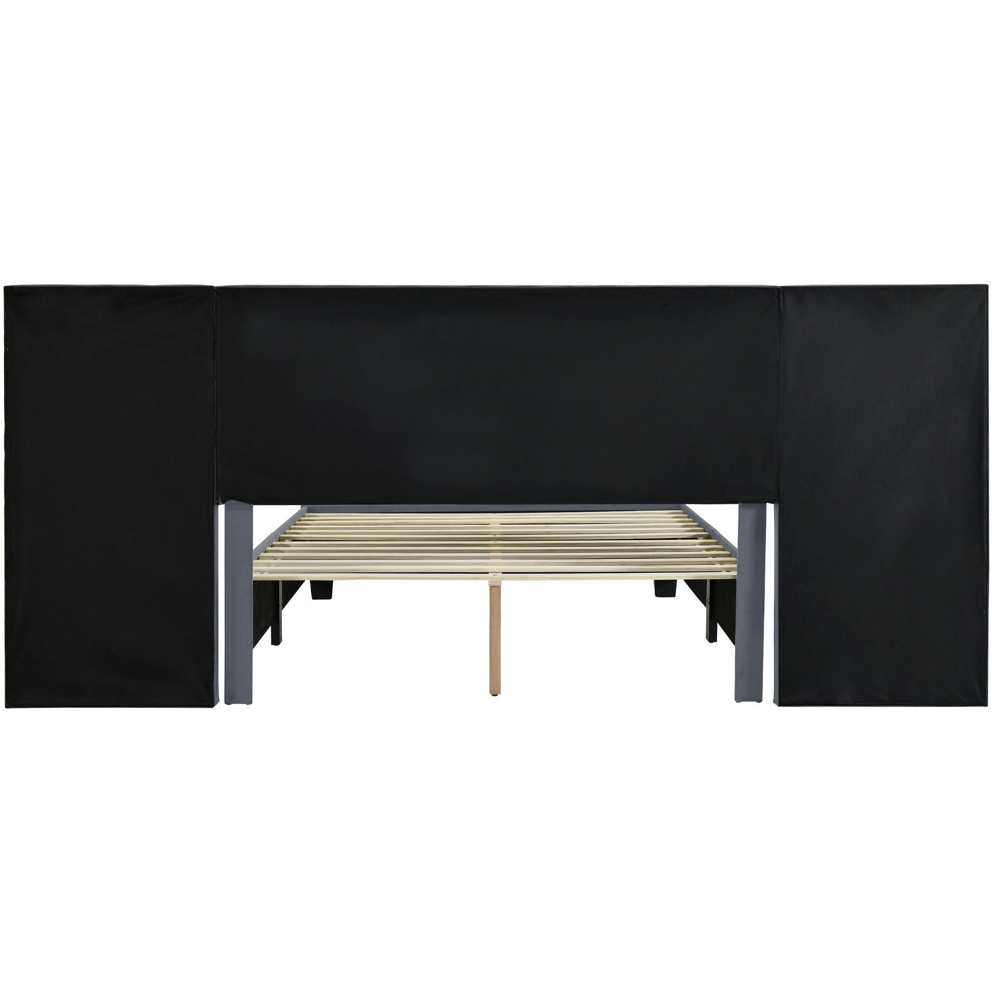 Upholstered Platform Bed With Big Headboard - The Sleep Loft - Online Mattress Showroom NYC