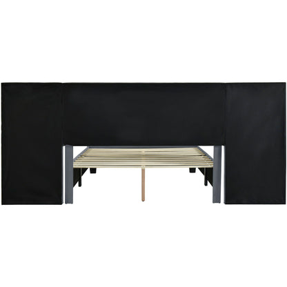 Upholstered Platform Bed With Big Headboard - The Sleep Loft - Online Mattress Showroom NYC