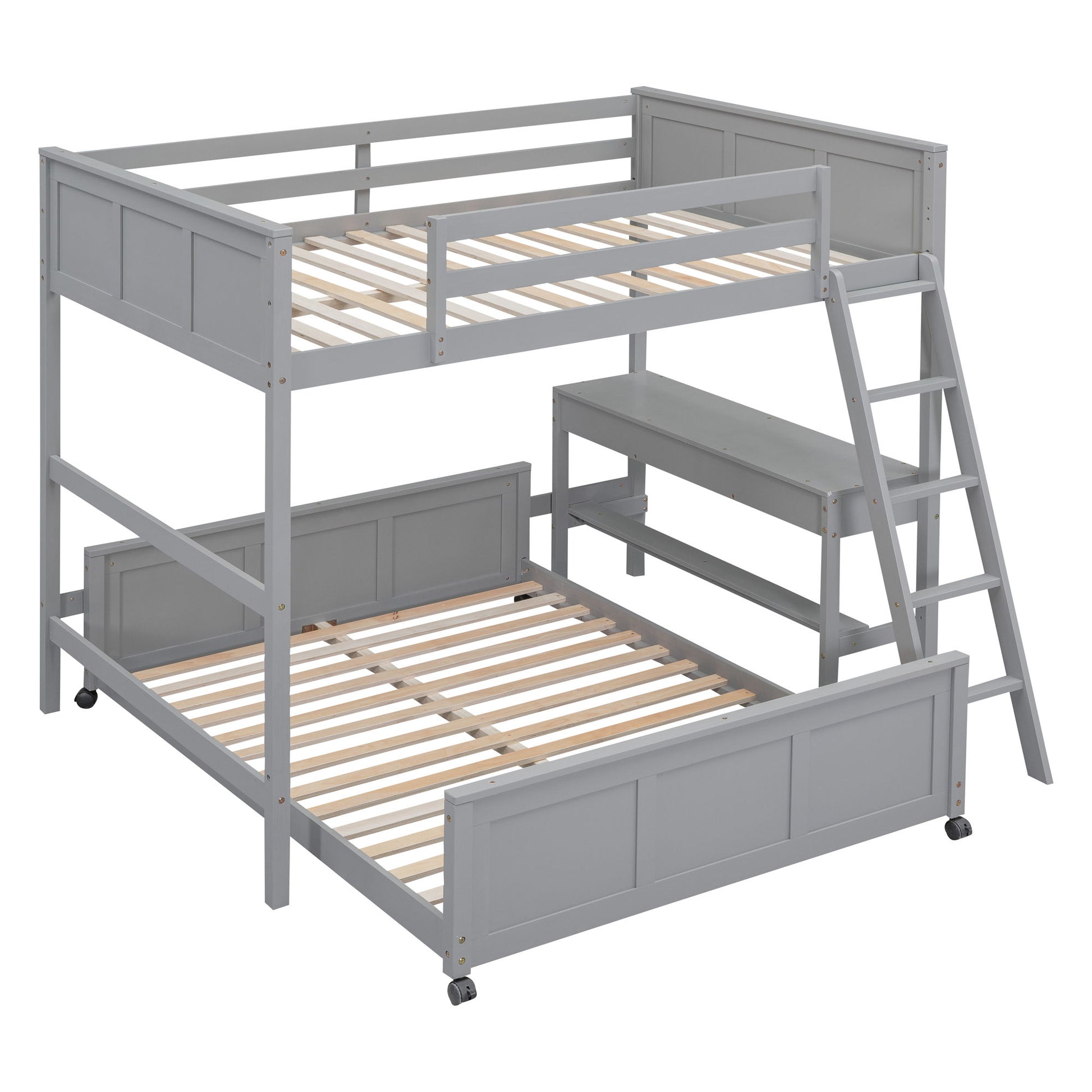 Full Over Full Bunk Bed With Desk - The Sleep Loft - Online Mattress Showroom NYC