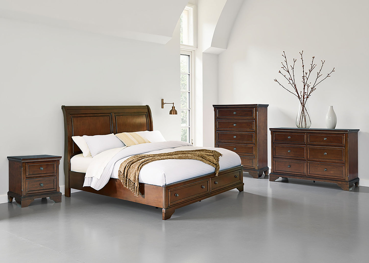 Trellington - Queen Sleigh Storage Bed - Brown - The Sleep Loft - Online Mattress Showroom NYC