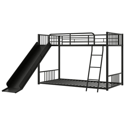 Metal Bunk Bed With Slide, Durable Steel Frame - The Sleep Loft - Online Mattress Showroom NYC