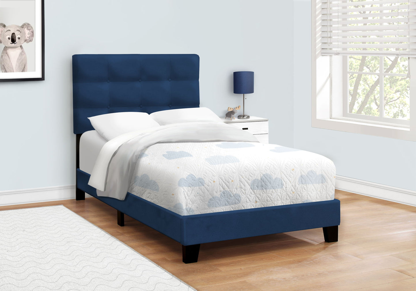 Bed, Upholstered, Frame Only, Transitional - The Sleep Loft - Online Mattress Showroom NYC