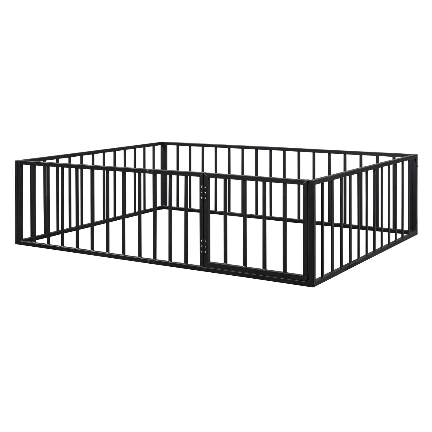 Metal Floor Bed Frame With Fence And Door - The Sleep Loft - Online Mattress Showroom NYC