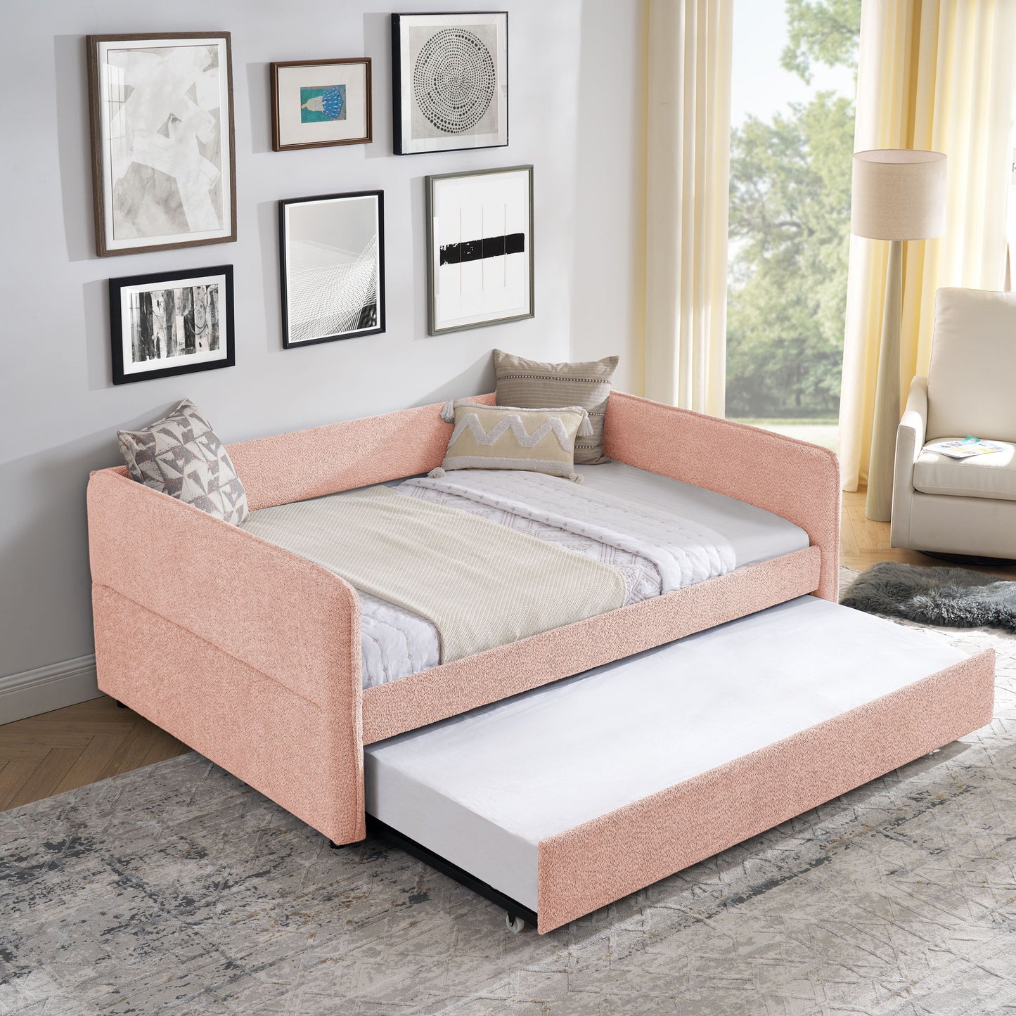 Upholstered Daybed With Pop Up Trundle - The Sleep Loft - Online Mattress Showroom NYC