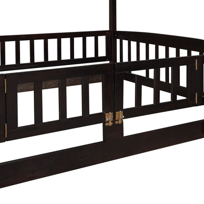 Low Bunk Bed With Slide, Fence And Ladder - The Sleep Loft - Online Mattress Showroom NYC