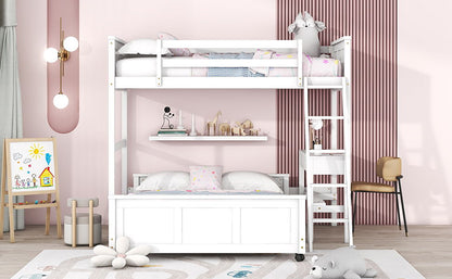 Full Over Full Bunk Bed With Desk - The Sleep Loft - Online Mattress Showroom NYC