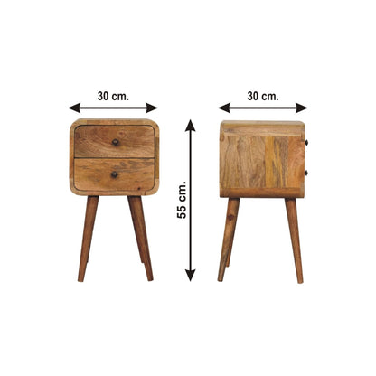 Curved Nightstand, - The Sleep Loft - Online Mattress Showroom NYC