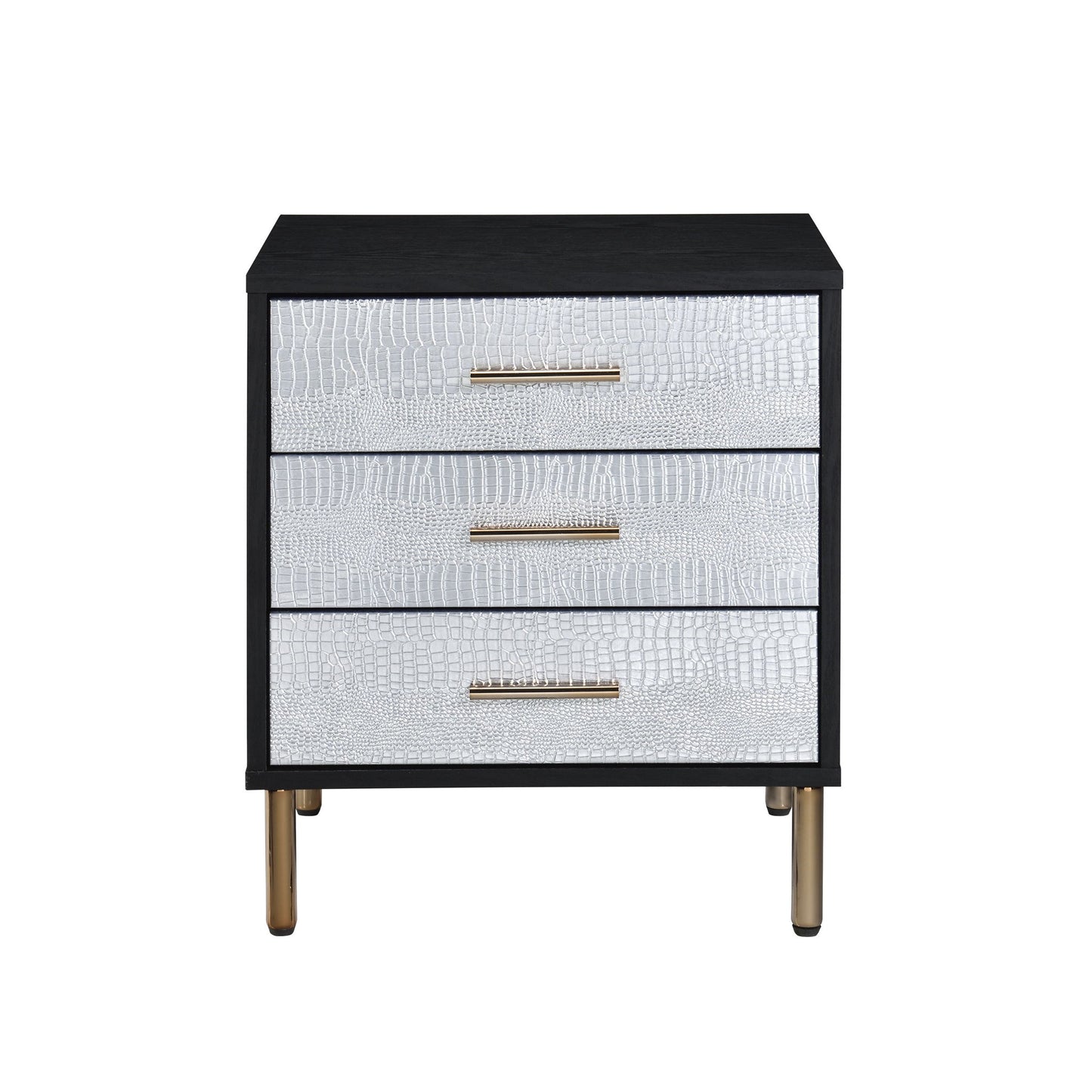 Myles - Nightstand - Black / Gold / Silver - The Sleep Loft - Online Mattress Showroom NYC