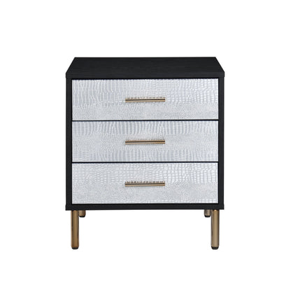 Myles - Nightstand - Black / Gold / Silver - The Sleep Loft - Online Mattress Showroom NYC
