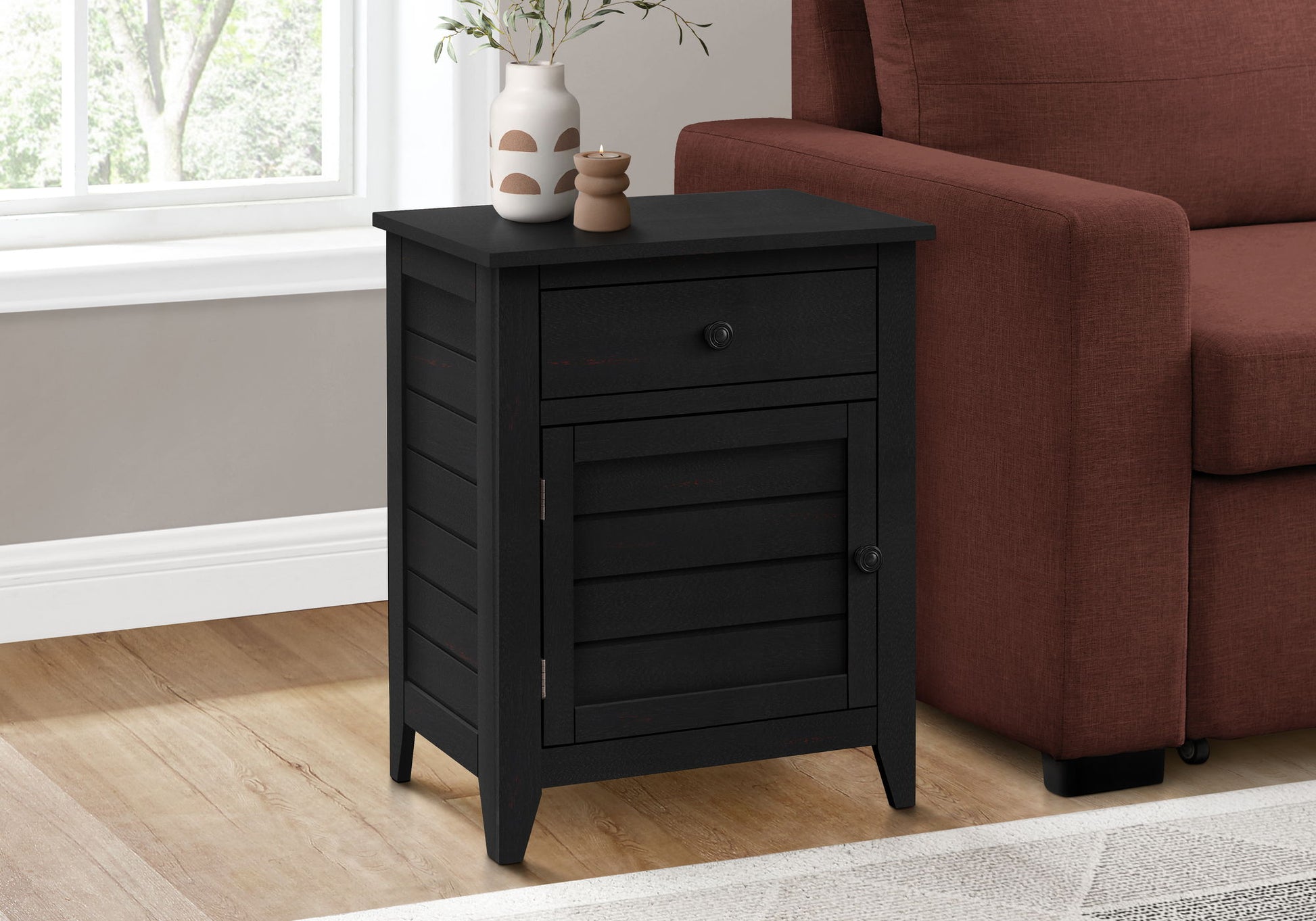 Accent Nightstand, Storage Drawer, Transitional - The Sleep Loft - Online Mattress Showroom NYC