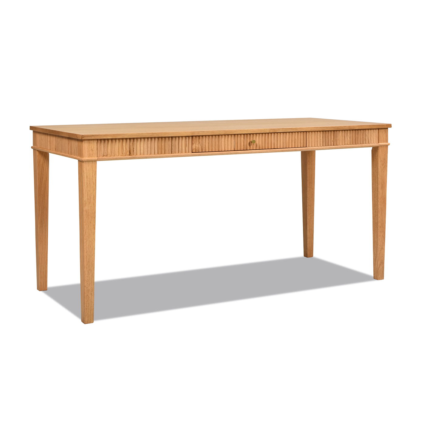 Dumont - Modern Farmhouse 1 Drawer Fluted Home Office Writing Desk - Natural Blonde - The Sleep Loft - Online Mattress Showroom NYC