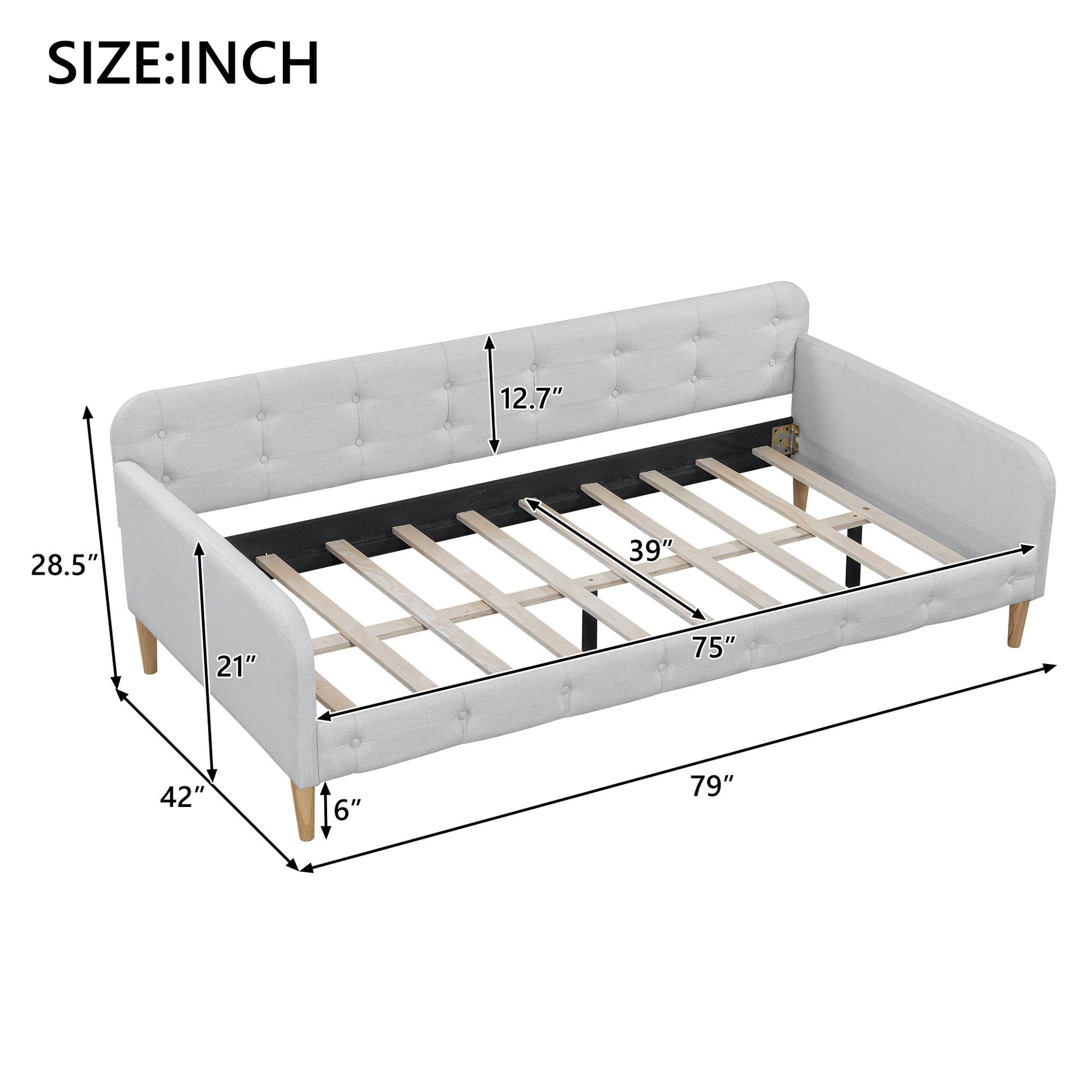 Upholstered Daybed - The Sleep Loft - Online Mattress Showroom NYC