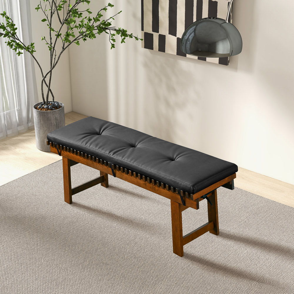 Lucia - Bench - Black - The Sleep Loft - Online Mattress Showroom NYC