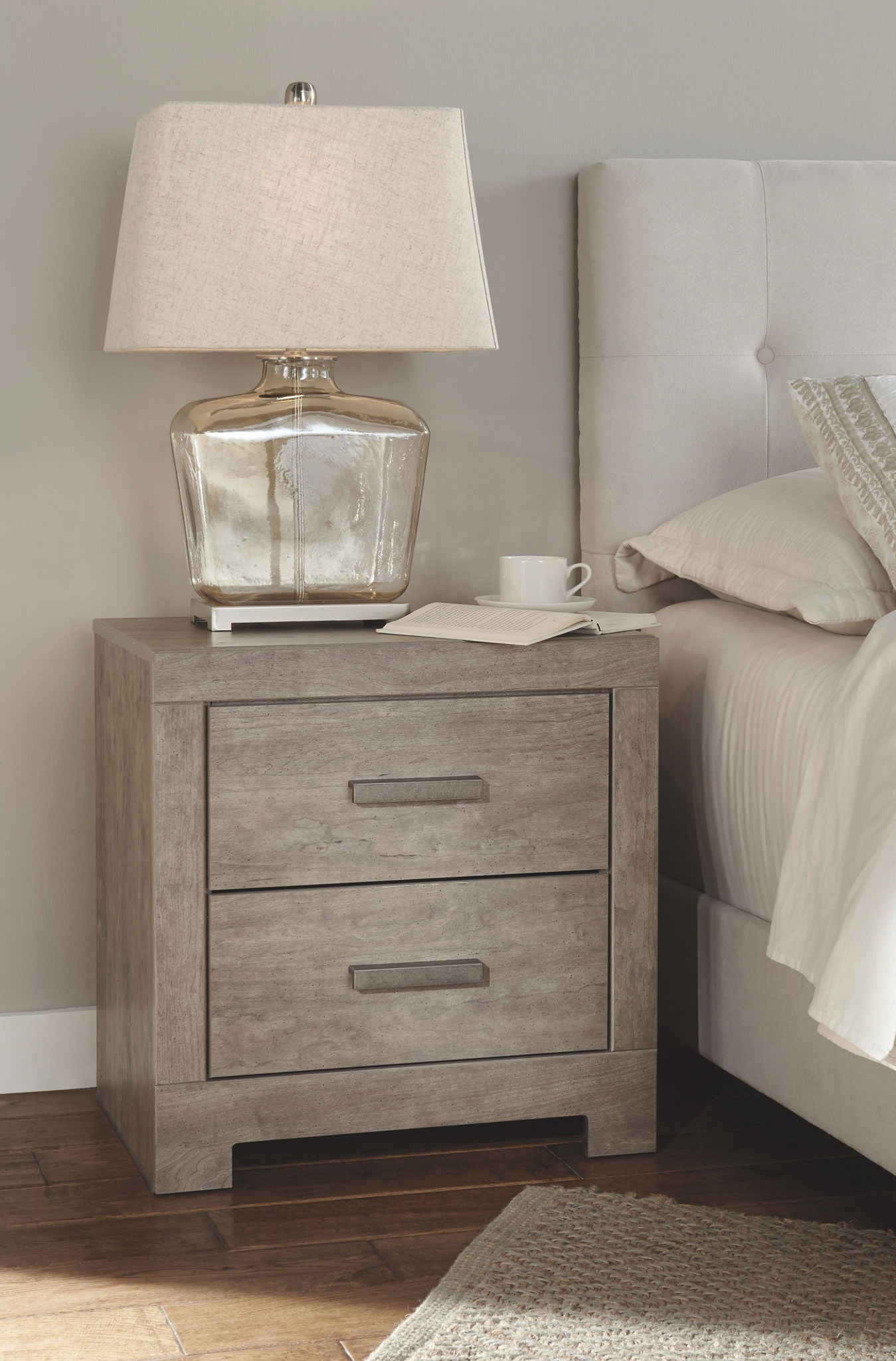 Culverbach - Two Drawer Night Stand - Gray - The Sleep Loft - Online Mattress Showroom NYC