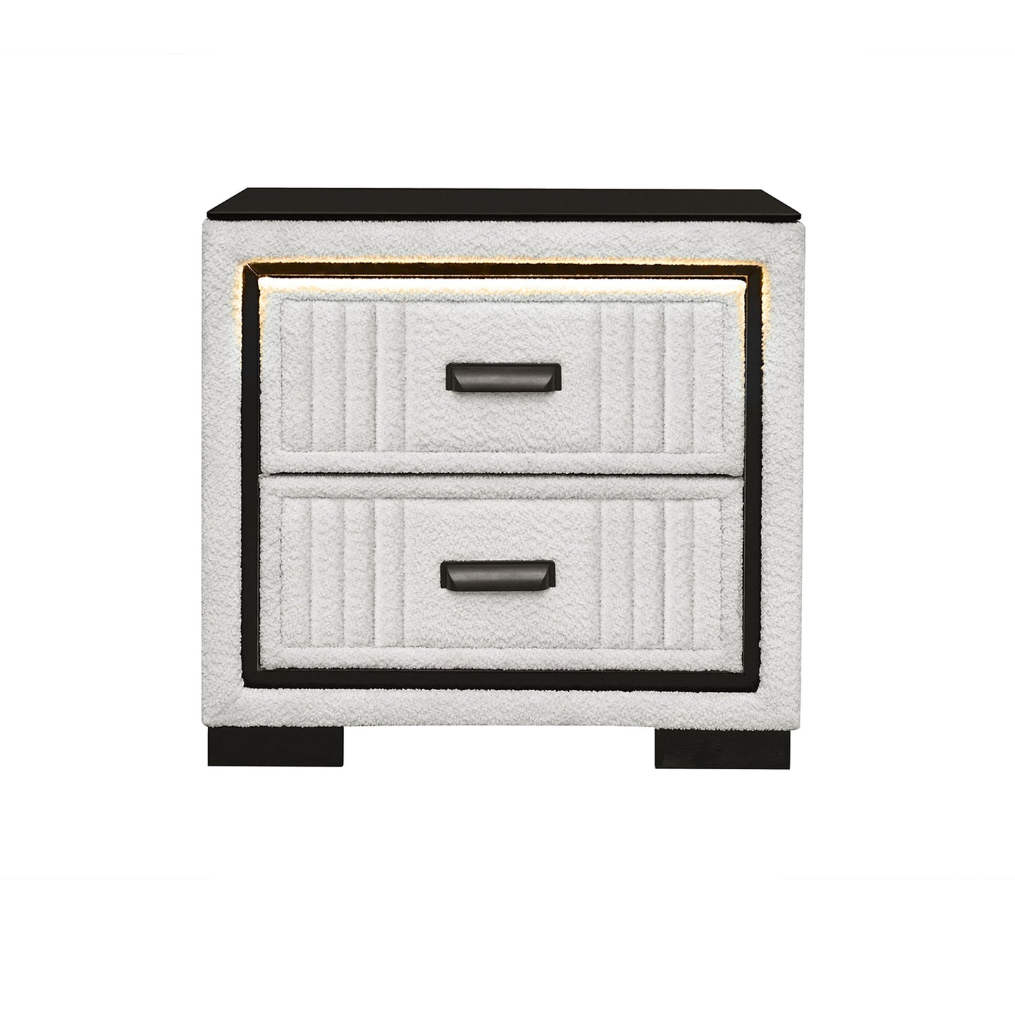 Isaiah - Nightstand With Upholstered Frame - The Sleep Loft - Online Mattress Showroom NYC