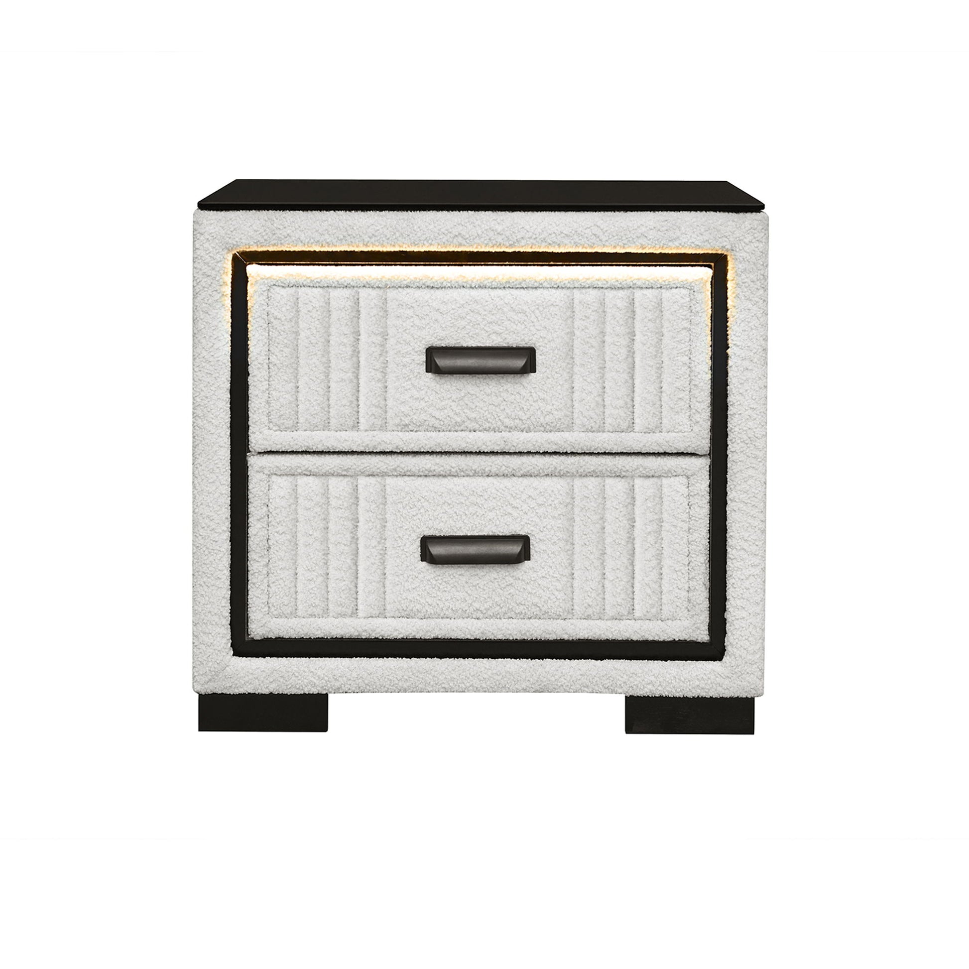 Isaiah - Nightstand With Upholstered Frame - The Sleep Loft - Online Mattress Showroom NYC