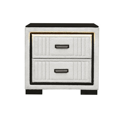 Isaiah - Nightstand With Upholstered Frame - The Sleep Loft - Online Mattress Showroom NYC