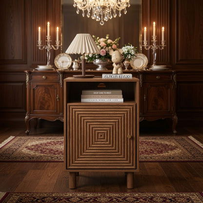 Nightstand With Charging Station & Storage