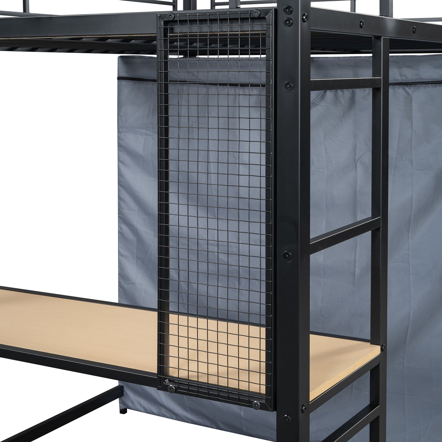 Loft Bed With Desk, Shelves, Power Outlet, LED Light And Wardrobe - The Sleep Loft - Online Mattress Showroom NYC