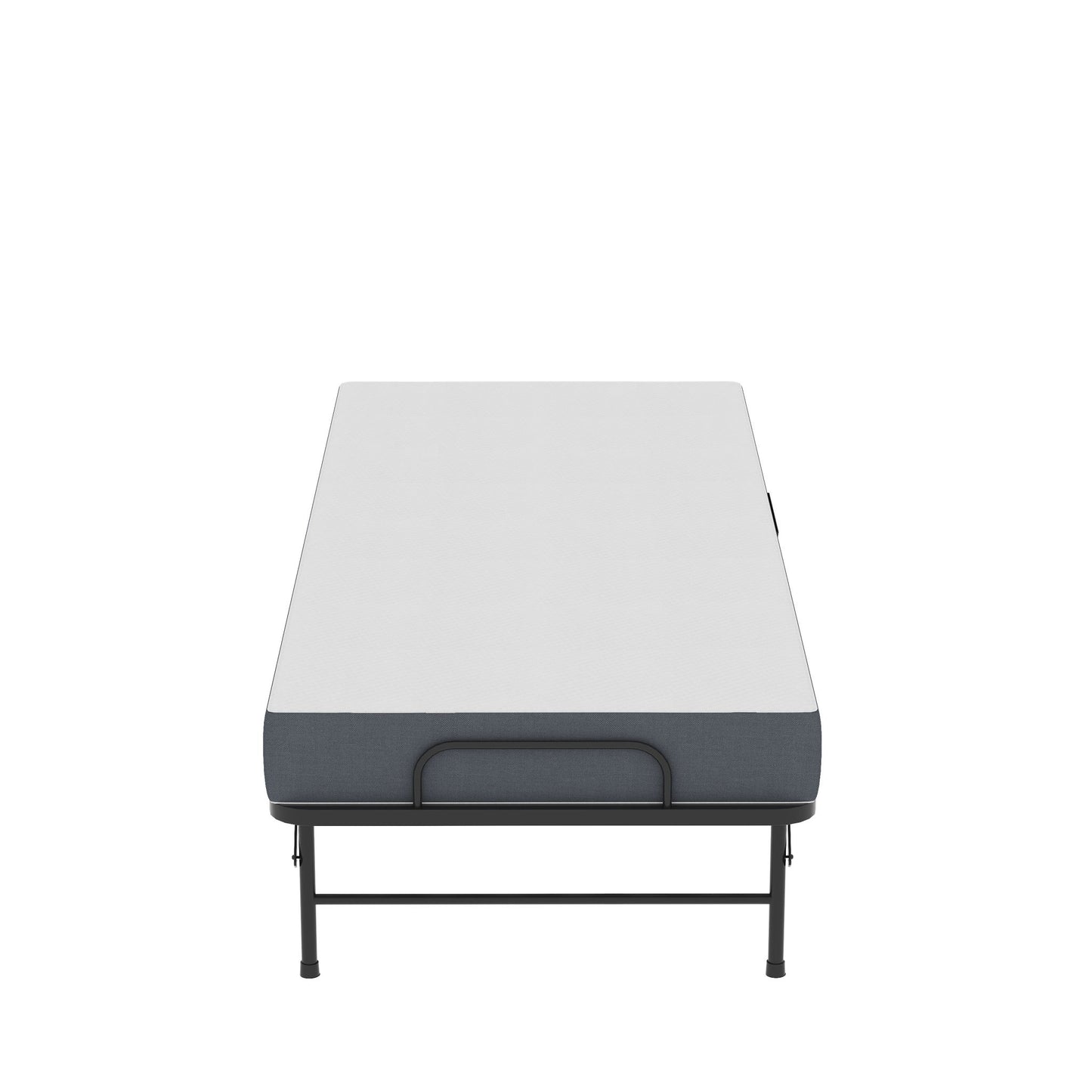 Twin Folding Bed With Memory Foam Mattress, On Wheels, Portable Bed For Adults & Guests - Black - The Sleep Loft - Online Mattress Showroom NYC
