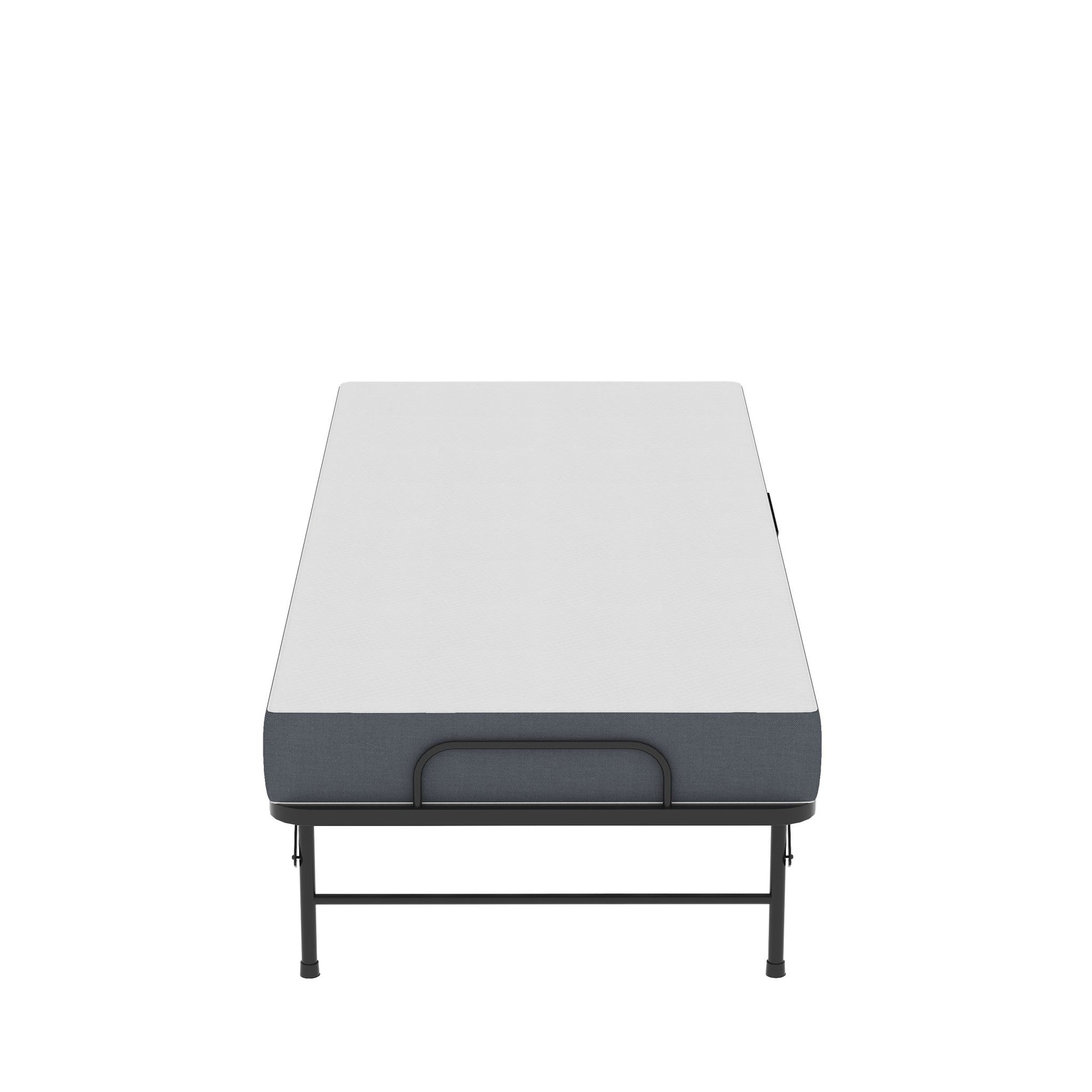 Twin Folding Bed With Memory Foam Mattress, On Wheels, Portable Bed For Adults & Guests - Black - The Sleep Loft - Online Mattress Showroom NYC
