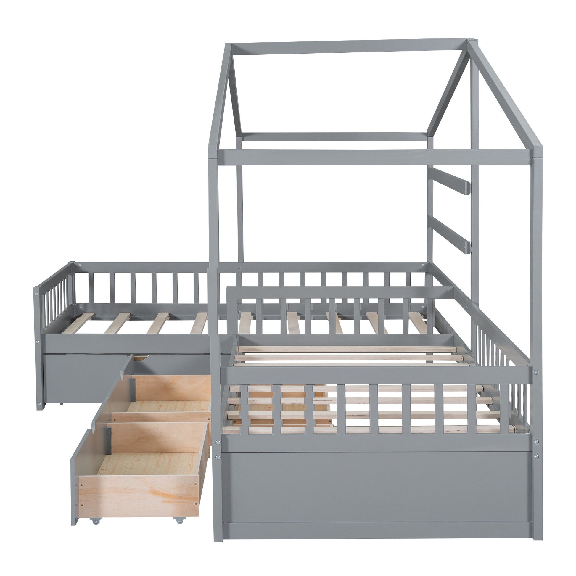 L Shape Platform Bed With 3 Storage Drawers - The Sleep Loft - Online Mattress Showroom NYC