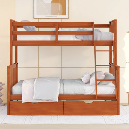 Bunk Bed With Ladders And 2 Storage Drawers - The Sleep Loft - Online Mattress Showroom NYC