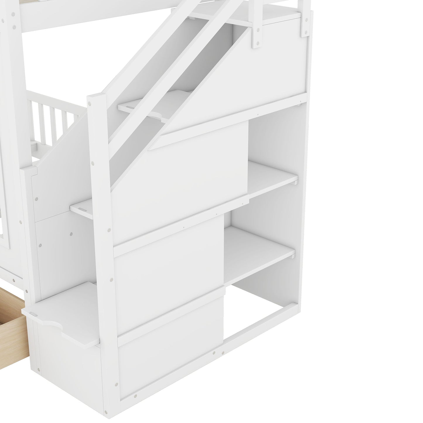 Twin Over Twin Bunk Bed With Changeable Table, Bunk Bed Turn Into Upper Bed And Down Desk - The Sleep Loft - Online Mattress Showroom NYC