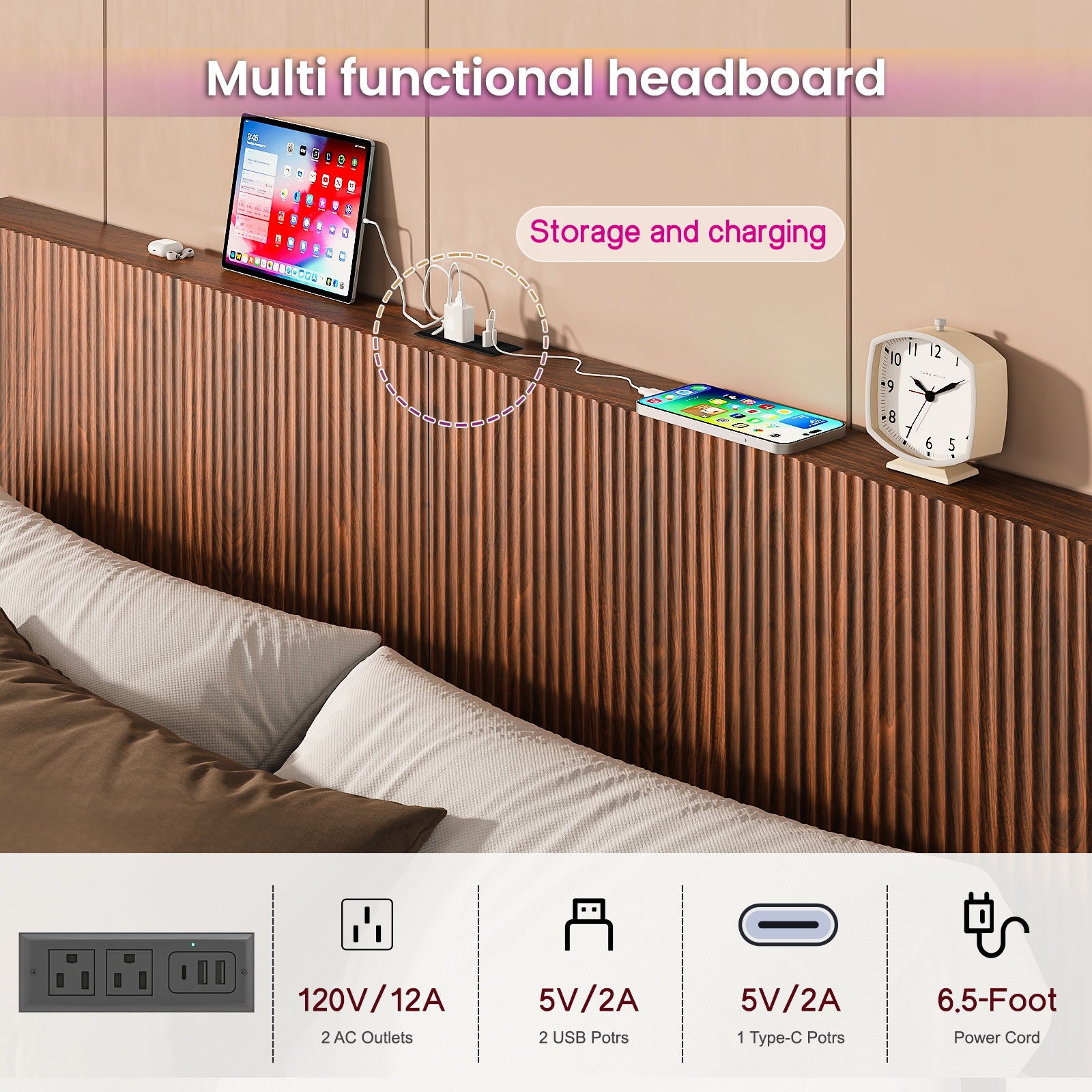 Floating Bedstead With Charging Station And LED Lights - The Sleep Loft - Online Mattress Showroom NYC