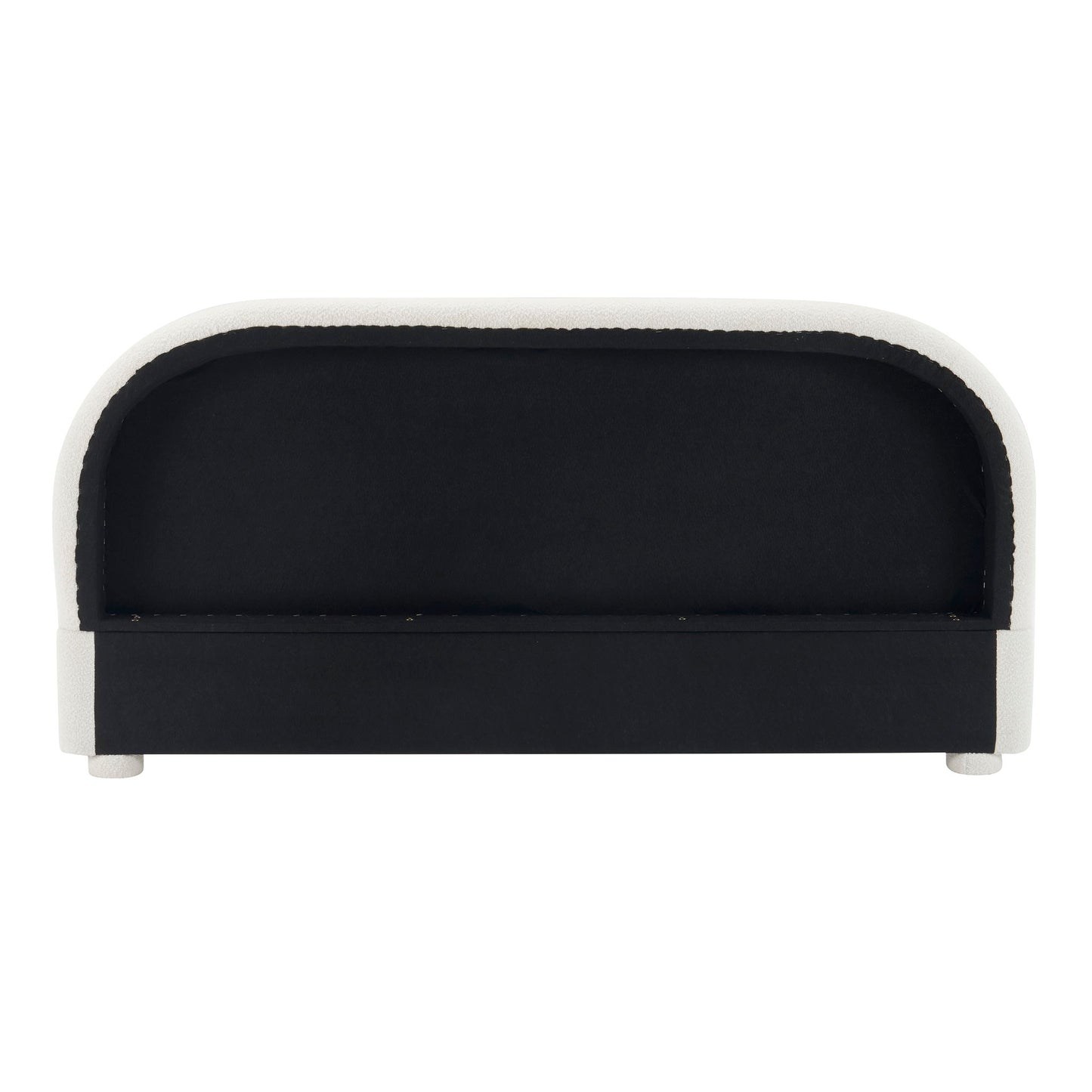 Upholstered Simple Modern Bedroom Bed With Curved Headboard - The Sleep Loft - Online Mattress Showroom NYC