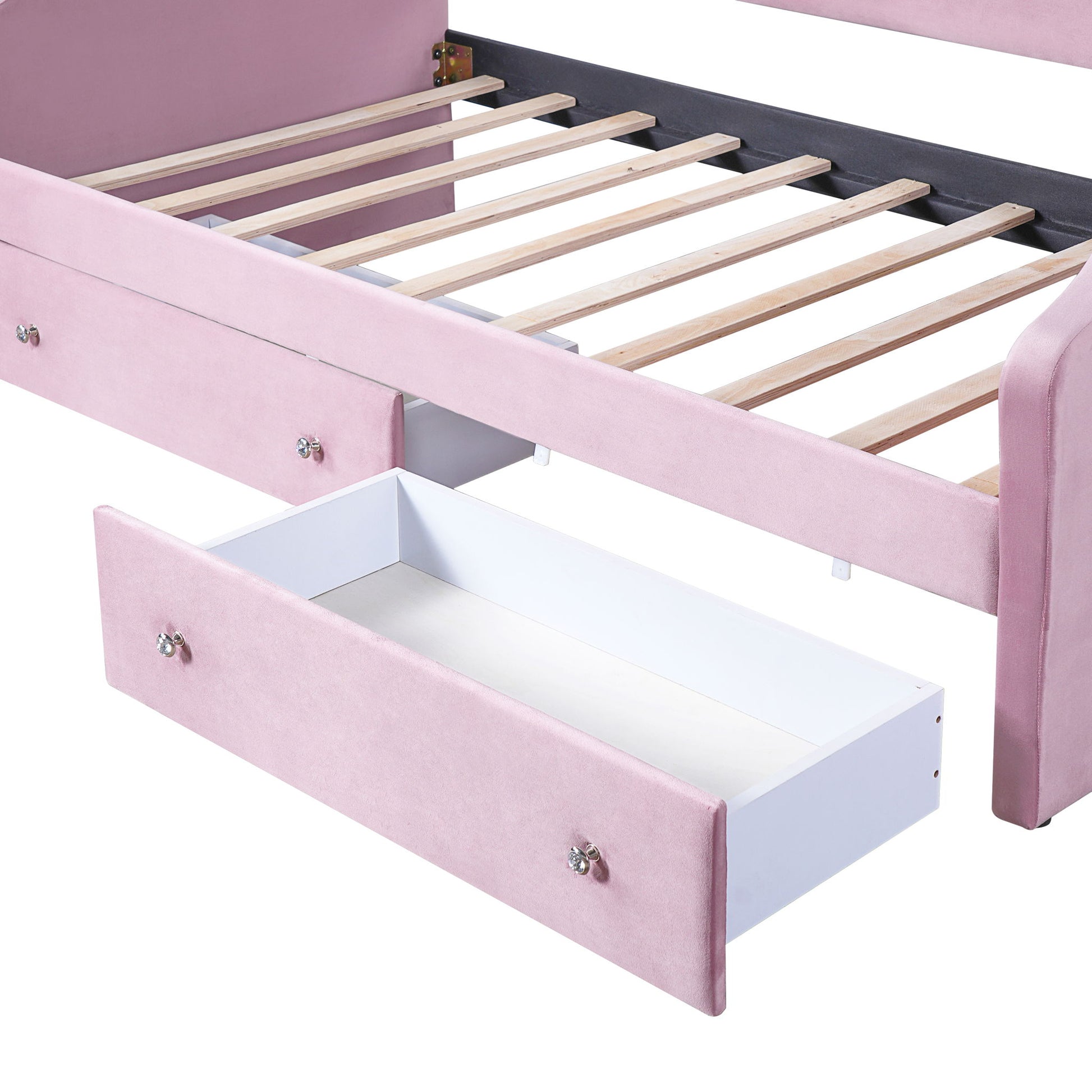 Upholstered Daybed With LED Lights And 2 Drawersme - The Sleep Loft - Online Mattress Showroom NYC