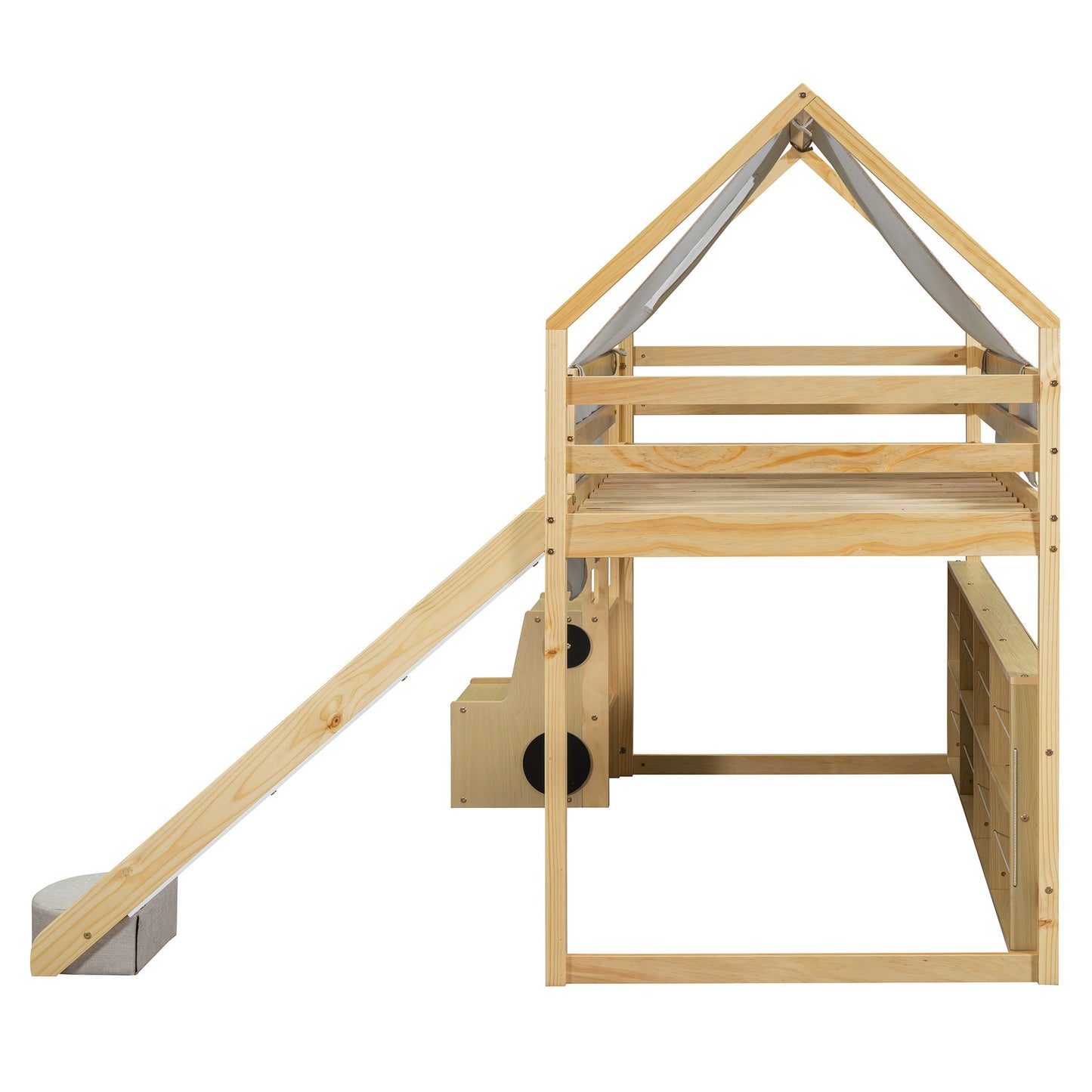 Loft Bed With House Shaped Frame And Tent - The Sleep Loft - Online Mattress Showroom NYC