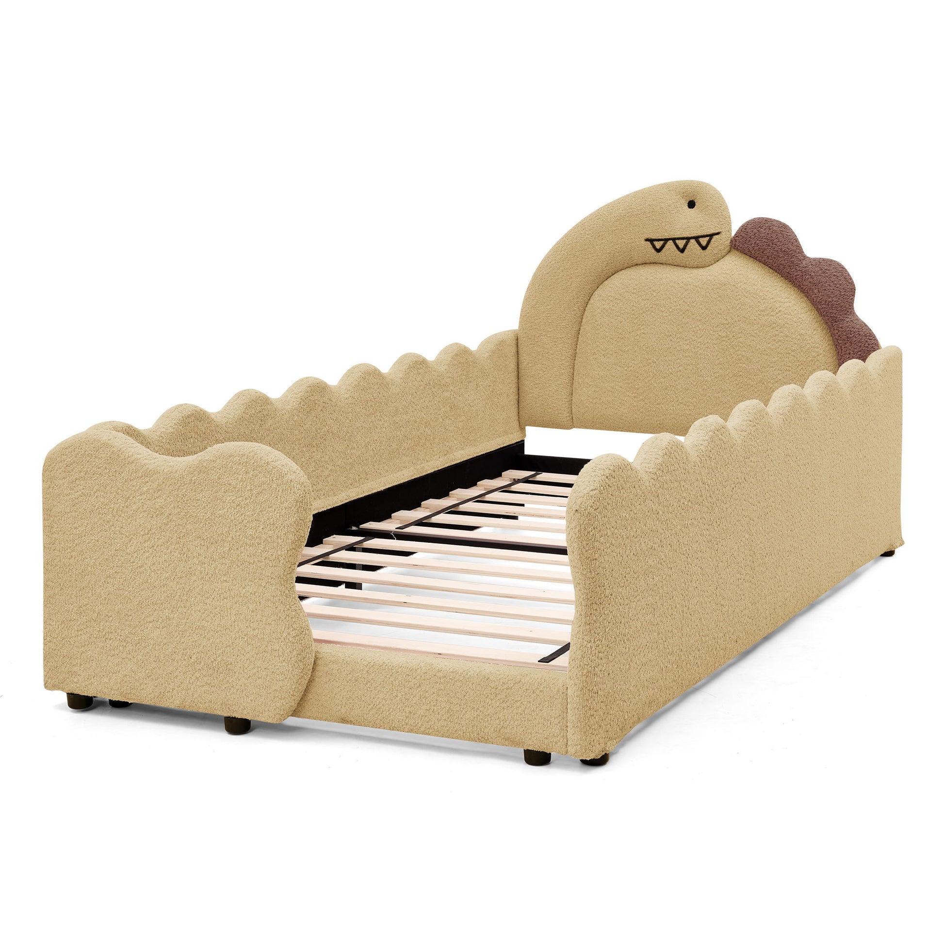 Cute Dinosaur Shaped Bed With Safety Guardrail, Toddler Frame - The Sleep Loft - Online Mattress Showroom NYC
