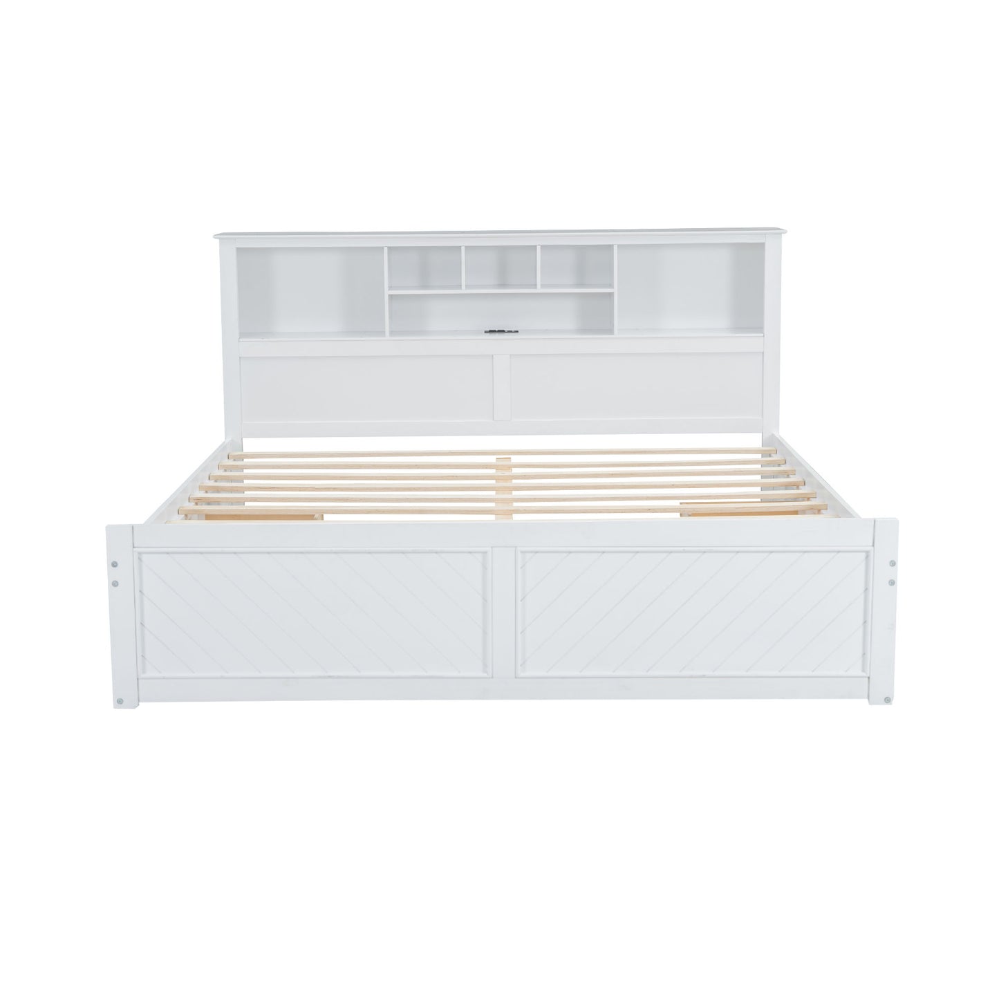 Platform Bed With Multi Storage Headboard, USB And Drawers - The Sleep Loft - Online Mattress Showroom NYC