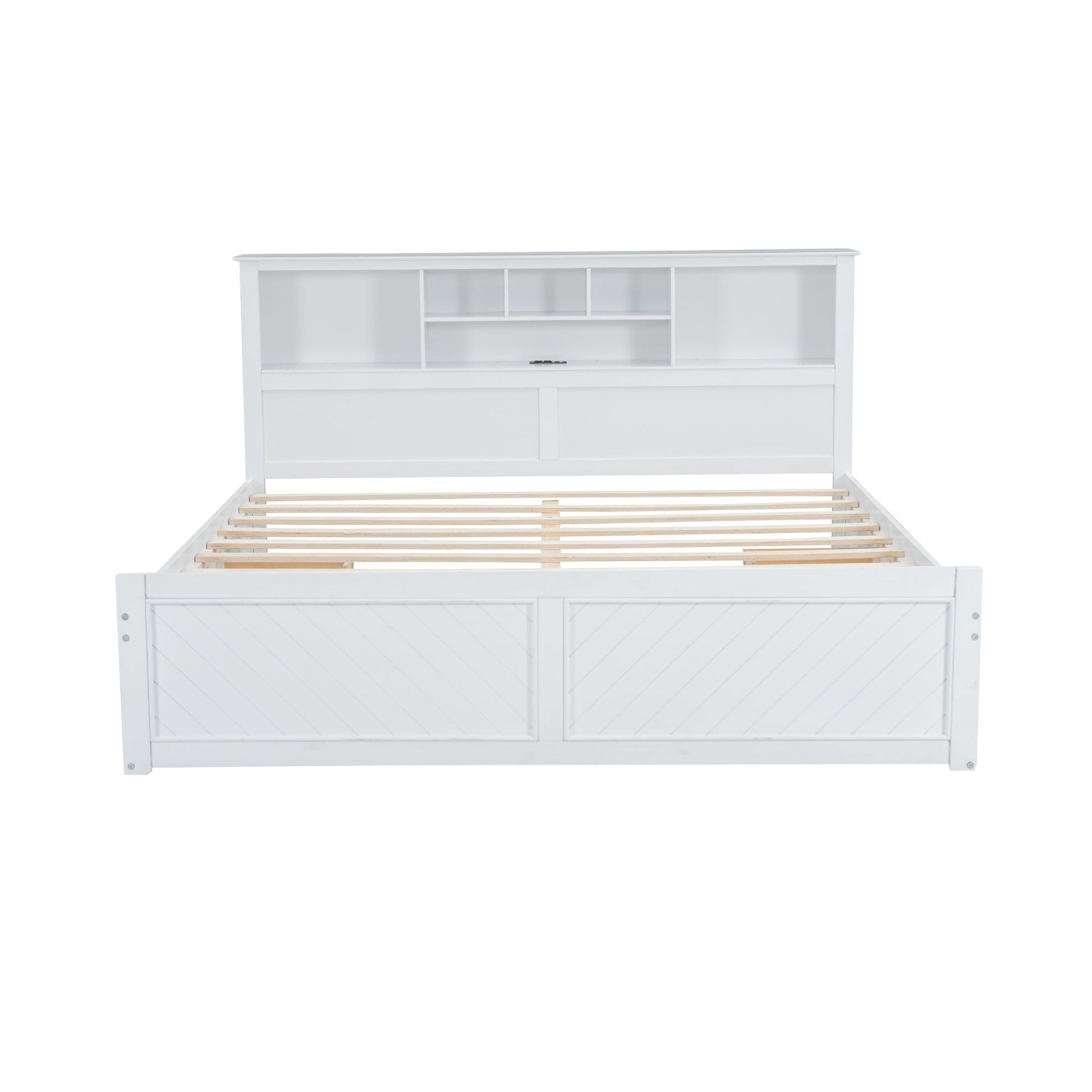 Platform Bed With Multi Storage Headboard, USB And Drawers - The Sleep Loft - Online Mattress Showroom NYC