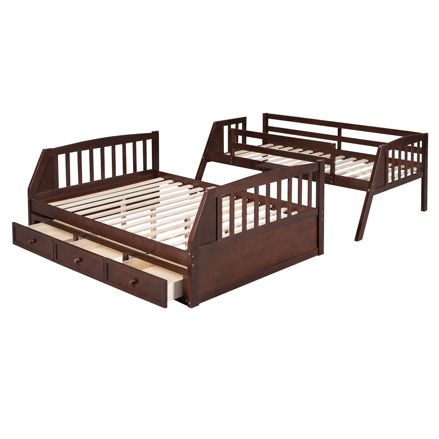 Bunk Bed With Drawers, Ladder And Storage Staircase - The Sleep Loft - Online Mattress Showroom NYC