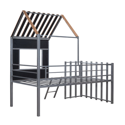 Loft Bed With Roof, Window, Guardrail, Ladder - The Sleep Loft - Online Mattress Showroom NYC