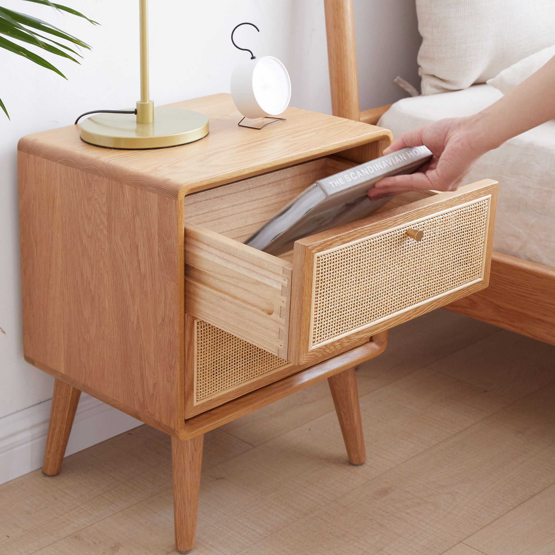 Bedside Cabinet, Modern Simple Nightstands European Beech - The Sleep Loft - Online Mattress Showroom NYC